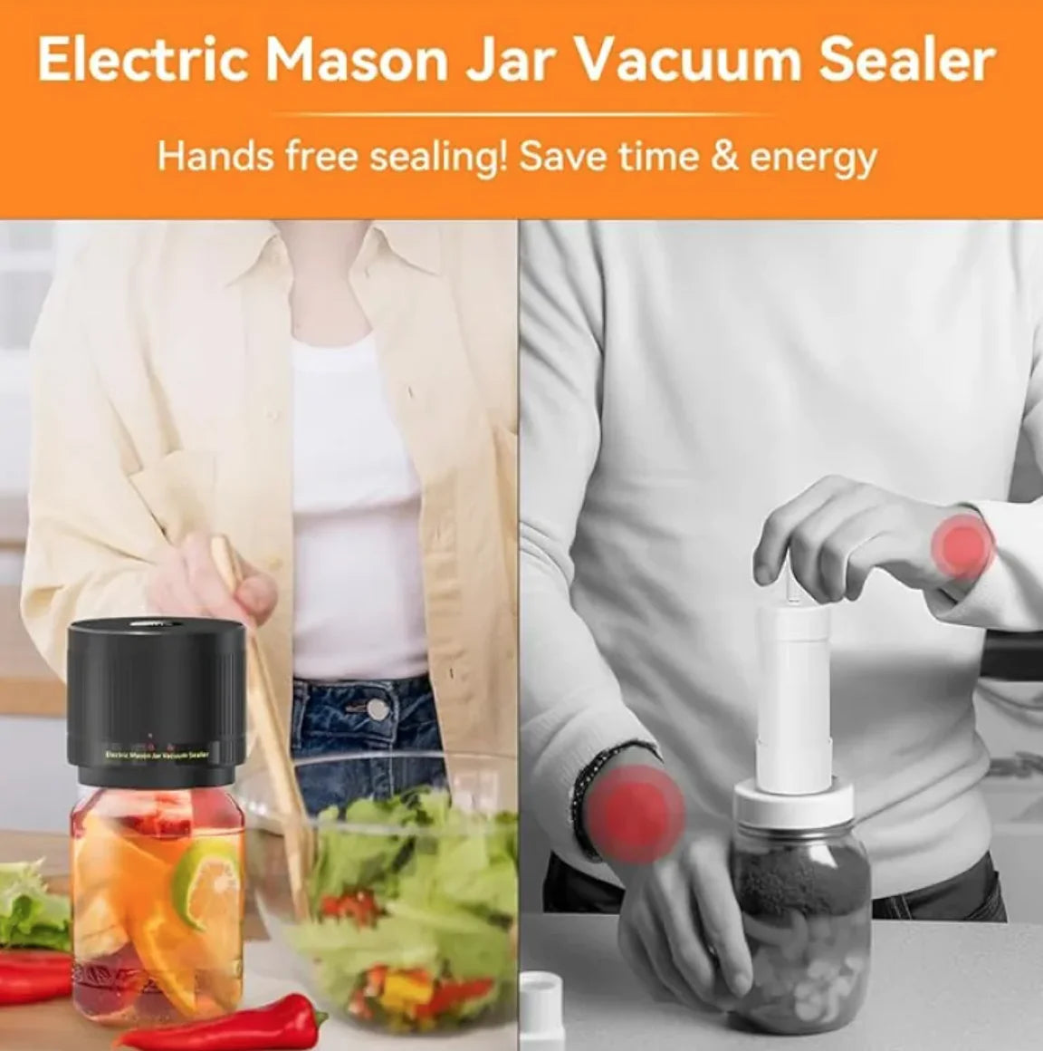 Electric Mason Jar Vacuum Sealer Kit